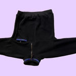 Vintage 90s Polartec Black fleece quarter zip with blue and purple detailing š„ Size XS Photo 0