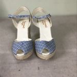 Beyond Skin Peep Toe Wedge Espadrilles Sz. 38/8US EUC Photo 2