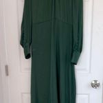 ZARA NWT  Elegant Satin Long Sleeve Mock Neck Midi Dress Size Small $80 Photo 3