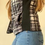 Laura Scott Black And White Checkered Vest Photo 4