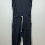 Vuori Vw424 Charcoal Grey Athleisure Knit Short Sleeve V Neck Jumpsuit XS Photo 0