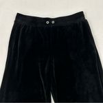 Eye Candy Black Velour Lounge Sleepwear Comfy Stretch Sweat Pants Women’s L Photo 1