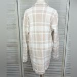 Christian Sirianio CHRISTIAN SIRIANO Plaid Long Line Single Button Cardigan/Jacket Beige/White-XL Photo 1