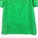 Adrianna Papell Lace Popover Shirt Dress Size 8 Mod Retro Kelly Green Pockets Photo 3