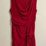 Roz & Ali Sleeveless Cowl Neck Dress Red Womens 6P Photo 1