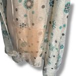 None Sheer Scarf Boho Floral Polka Dot Wrap Tan Green Versatile Beach Sarong Cover Up Photo 7