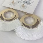 BaubleBar New Sugarfix fringe glitter droozy earrings pink white Photo 2