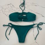 Teal Halter Bikini Set Green Photo 0