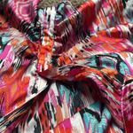 Ro & De  Multicolored Ruched Cropped Blouse Photo 6