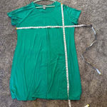 Catherines  Women's 3X Plus Size Green Short‎ Sleeve Dress Relaxed Stretch Photo 6