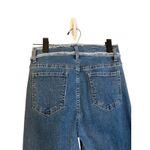 SheIn  Blue Fringe Striped Classic Casual Wide Leg Flare Denim Jeans Women Sz 4 Photo 7