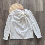 Anthropologie NWT  Maeve poplin tie blouse‎ white Photo 2