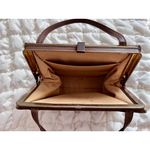 Vintage Brown Retro Handbag Purse Clasp Photo 5