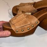 Sam Edelman REVOLVE Marcia Beige Leather Squared Open Toe Block Heeled Sandals 9 Photo 5