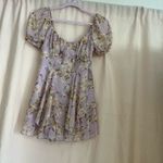 Floral Puff Sleeve Jumpsuit Purple Size M Photo 1