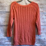 American Eagle pullover sweater Large 3/4 sleeve thin knit coral crew neck Photo 5