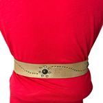 Aeropostale Gold Leather Studded Belt, Sz L Photo 8