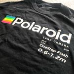 Polaroid  Black Short Sleeve Tee with Rainbow Logo Photo 3