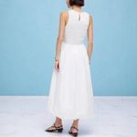 Madewell The Melody Bubble-Hem Smocked Midi Dress In Poplin Size XS Photo 7