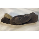 Wilson Brown Leather Jacket Heavy Coat Womens S Faux Fur Hood Boho Gorp Penny Photo 11