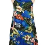 Vans  Blue Floral Hawaiian Tropical Sleeveless Coastal Beach Dress Size S Small Photo 0