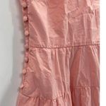 Maje Pale Pink Romeo Trapeze Tiered V-Neck Sleeveless Midi Dress Size 38 Photo 2