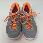 Nike  Revolution 2 Gray Orange Lace Up Running Athletic Shoes Women's Size 7‎ Photo 3