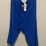 Ruby Rd . NWT Paradise Palms blue bird linen blend capri woman plus size 3X Photo 0