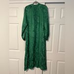 Something Pretty Long Sleeve Midi Emerald Kelly Green Zebra Oz Dress Holiday Size M Photo 2