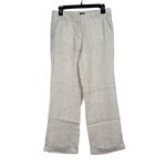 J.Crew  City Fit Linen Mid Rise Waist Straight Leg Pant Pockets Zip 2 Beige Photo 14