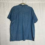 Bobbie Brooks Woman Short Sleeve Embroidered Denim Button Up Shirt 18W/20W Blue Photo 1