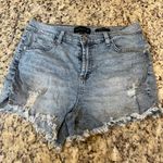 Kendall + Kylie Light Blue Frayed Jean Shorts Photo 0