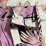 Gap  STRETCH size 12 women’s black skirt zip back tropical print business casual Photo 3