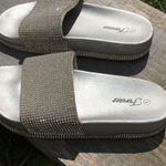 Forever Rhinestone White Slides Sandals Shoes 6 Photo 5