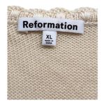 Reformation Tank Women XL Wisteria Top Boho Beach Ribbed Knit Cami Linen Cream Photo 1