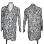 Victoria's Secret WHITE Leopard Print Cotton Robe Anorak Tie Front Size Small Photo 10