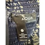 AQUA BLOOMINGDALES FLORAL SMOCKED TIERED RUFFLE MIDI DRESS EUC SIZE L Photo 7