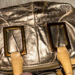 Chloé Chloe Metallic Gold Satchel Bag Photo 4