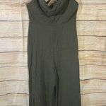 Who I Am cowl neck relaxed jumpsuit crisscross back olive green Size 10 Photo 4