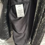 All in Favor  Dress - Nordstrom - NWT Blk Silver, Tie Front, V Neck Elastic Waist Photo 10
