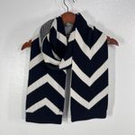 Lululemon Chevron Knit Scarf Black Beige Cashmere Blend One Size Photo 1