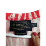 Pendleton  Women's Dress Petite Small Salmon/Pink Faux Wrap 3/4 Ruched Sleeve Photo 3