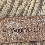 Woodward Cowhide Leather Crocodile Embossed Brown Belt Size M Photo 3