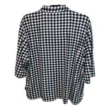 Chelsea Peers Black White Check Sleepwear Button Up Short Sleeve Top Size 20 Photo 3
