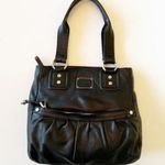 B Makowsky Smooth Glove Leather Satchel Shoulder Bag Signature Black Zip Top Photo 12