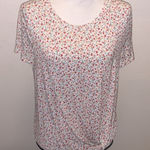 SO Goods For Life Floral Lace Back Front Knot Short Sleeve Shirt Photo 0