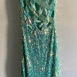 Sequin Prom Dress Blue Size 6 Photo 4