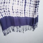 Seafolly  Blue and White Tie Dye Fringe Swim Coverup Photo 1