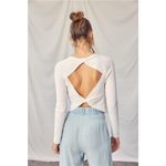 idem Ditto  Twisted Backless Long Sleeve Knit Top Photo 3
