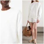 ANINE BING NWT  MILES SWEATSHIRT FRAMED MONOGRAM white size large Photo 1